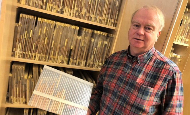 Core samples have been an important source for dating wood materials. It is not always desirable to take core samples, so the photodendrometry method is a good alternative way to date wood, says NTNU researcher Terje Thun. (Photo: Kjersti Lunden Nilsen) Core samples have been an important source for dating wood materials. It is not always desirable to take core samples, so the photodendrometry method is a good alternative way to date wood, says NTNU researcher Terje Thun. (Photo: Kjersti Lunden Nilsen)