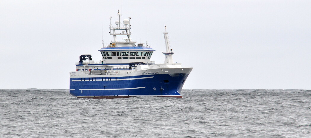 Avskjer frå kvitfisk vert no til hermetisert hunde- og kattemat om bord på ein av verdas største autolinebåtar, MS Frøyanes. (Foto: Ervik Havfiske) Avskjer frå kvitfisk vert no til hermetisert hunde- og kattemat om bord på ein av verdas største autolinebåtar, MS Frøyanes. (Foto: Ervik Havfiske)