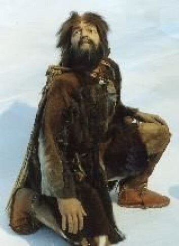 "Slik ser forskere for seg at Ötzi så ut mens han levde. " "Slik ser forskere for seg at Ötzi så ut mens han levde. "