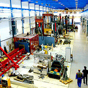 Testhall hos SIMLab. (Foto: NTNU) Testhall hos SIMLab. (Foto: NTNU)