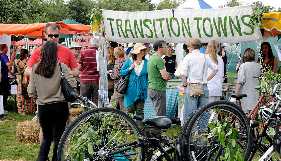 A Transition Towns Stall at the London Green Fair (previously Camden Green Fair) England UK