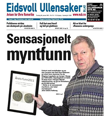Sjeldne funn av mynter og andre oldsaker skaper ofte mye oppmerksomhet i lokalmedia, som her fra Romerike. Sjeldne funn av mynter og andre oldsaker skaper ofte mye oppmerksomhet i lokalmedia, som her fra Romerike.