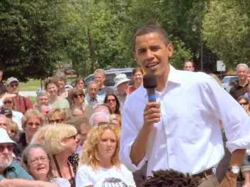 Barack Obama driver valgkampanje i New Hampshire. (Foto: Wikimedia Commons)