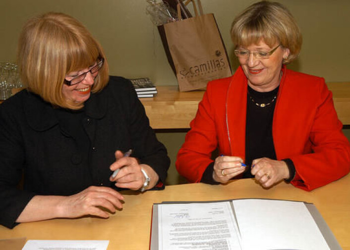 Fra v.: Torunn Lauvdal, Universitetet i Agder og Aslaug Mikkelsen, Universitetet i Stavanger (Foto: UiS) Fra v.: Torunn Lauvdal, Universitetet i Agder og Aslaug Mikkelsen, Universitetet i Stavanger (Foto: UiS)