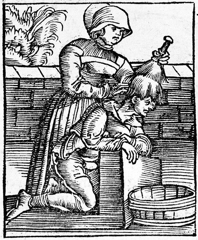 Det lyser luseskam lang vei fra ansiktet på denne herren, som fikk æren av å illustrere temaet «avlusing» i Jacob Meydenbach Hortus Sanitatis fra 1536. Det lyser luseskam lang vei fra ansiktet på denne herren, som fikk æren av å illustrere temaet «avlusing» i Jacob Meydenbach Hortus Sanitatis fra 1536.