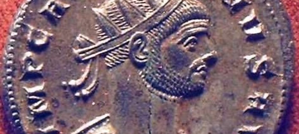 Anoninianus Aurelianus (avbildet på denne mynten) hersket i det romerske imperiet omtrent på den tiden da myntene fra den nyoppdagede skatten er fra. (Illustrasjonsfoto: Wikimedia Commons)