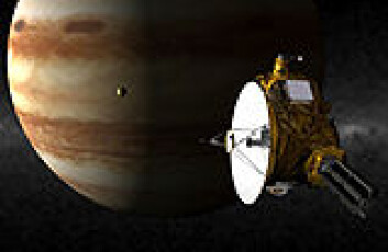 "New Horizons passerer Jupiter i slutten av februar 2007. Illustrasjon: NASA" "New Horizons passerer Jupiter i slutten av februar 2007. Illustrasjon: NASA"
