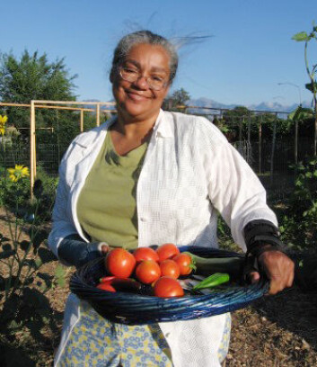 Arbeidet med jordflekken i Fairpark Garden har gitt synlige resultater i form av blant annet tomater. (Foto: Wasatch Community Gardens) Arbeidet med jordflekken i Fairpark Garden har gitt synlige resultater i form av blant annet tomater. (Foto: Wasatch Community Gardens)