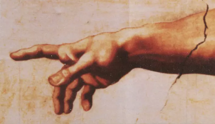 Detalj fra Skapelsen av Adam, av Michelangelo Buonarroti. (Foto: (Bilde: Wikimedia Commons))