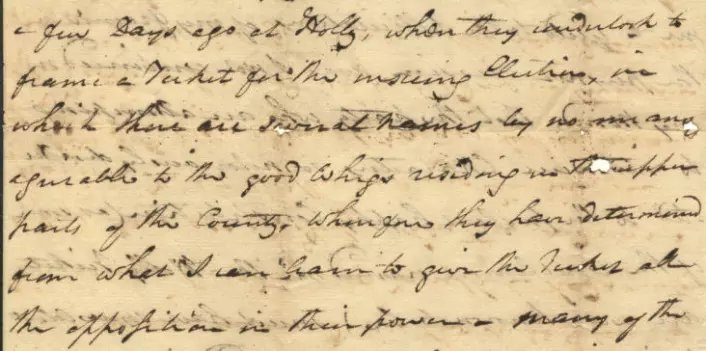 Håndskrevet brev fra 1784. (Foto: (Bilde: Wikimedia Commons))