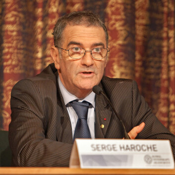 Serge Haroche delte Nobelprisen med amerikanske David J. Wineland. (Foto: Bengt Nyman) Serge Haroche delte Nobelprisen med amerikanske David J. Wineland. (Foto: Bengt Nyman)