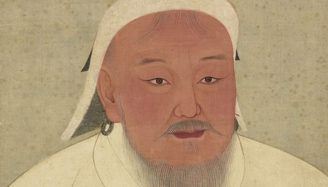 Djengis Khan malt av en anonym hoffmaler i Yuan-dynastiet (1271-1368). Djengis Khan malt av en anonym hoffmaler i Yuan-dynastiet (1271-1368).