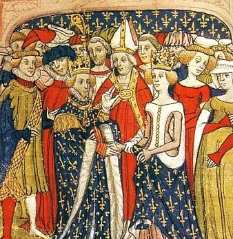 Bryllupet til Maria av Brabant og franske kong Philip III, på slutten av 1300-tallet.