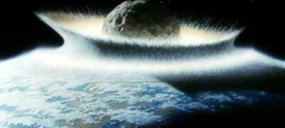 'Asteroider og kometer kan ha vært både livgivere og masseødeleggere i jordas historie. (Illustrasjon: NASA)'