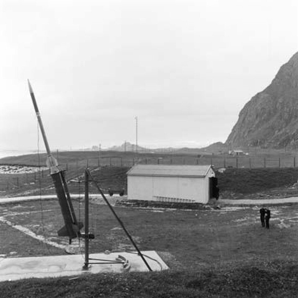Utsikt mot rakettskytefeltet på Andøya sommeren 1962. (Foto: Andøya Rakettskytefelt)