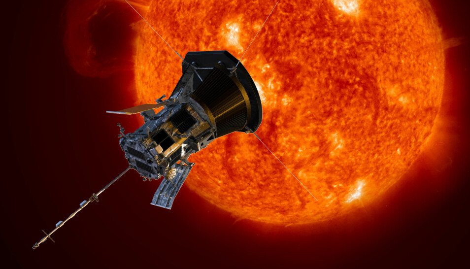 Illustrasjonsbilde av sonden i nærheten av solen