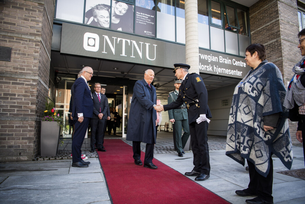 Nesten én av to nordmenn mener NTNU i Trondheim utmerker seg med spesielt høy kvalitet. I fjor fikk universitetet besøk av kong Harald. Nesten én av to nordmenn mener NTNU i Trondheim utmerker seg med spesielt høy kvalitet. I fjor fikk universitetet besøk av kong Harald.