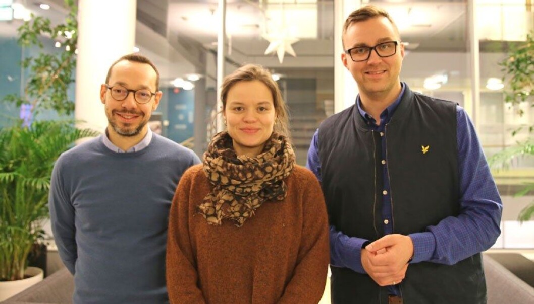 Fra venstre: Paolo Zanaboni, Eli Kristiansen og Asbjørn Johansen Fagerlund i Nasjonalt senter for e-helseforskning. Fra venstre: Paolo Zanaboni, Eli Kristiansen og Asbjørn Johansen Fagerlund i Nasjonalt senter for e-helseforskning.