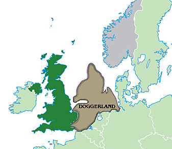 Det tenkte omfanget av Doggerland 10,000 f.Kr. Det tenkte omfanget av Doggerland 10,000 f.Kr.