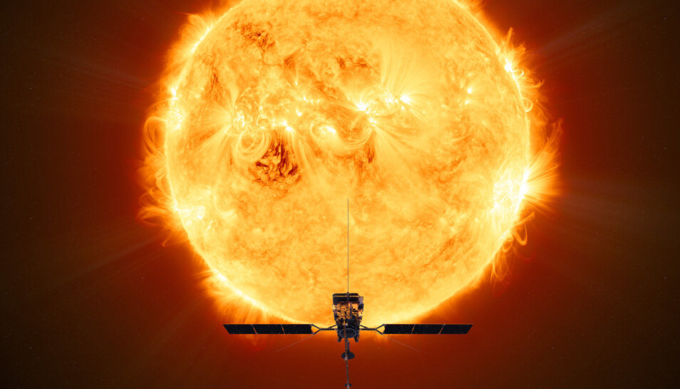 ESAs og NASAs Solar Orbiter slik de ser for seg sonden i nærheten av solen-