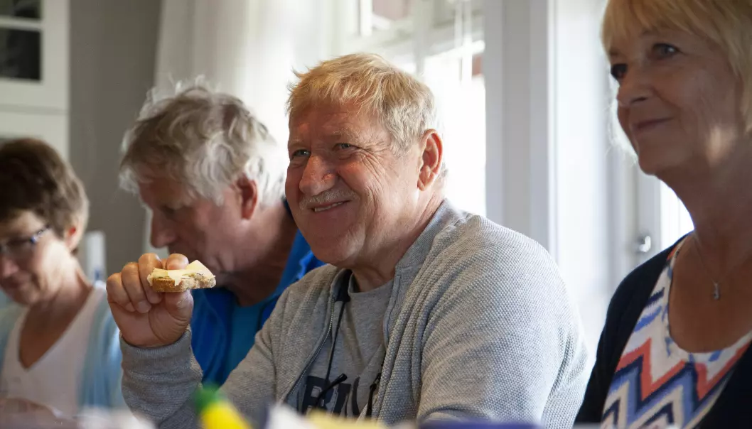 “Can you pass me the fish, please?” “Is there any more coffee?” “Where's the jam we made in the autumn?” “This is just like a hotel breakfast,” exclaims Steinar Karlsen, who has been a client on the farm for five years.