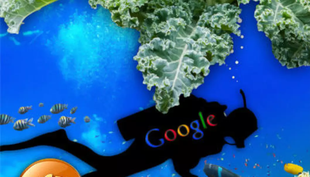 Grønnkål og Google under vann
