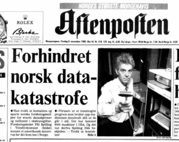 Pål Spilling reddet Norge fra en datakatastrofe, fastslo Aftenposten i november 1988.