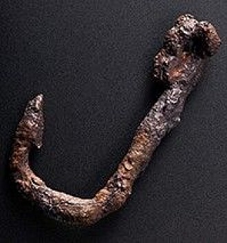 Fiskekrok funnet i avfallslag
datert til cirka 100 – 400 e.Kr. Fiskekrok funnet i avfallslag
datert til cirka 100 – 400 e.Kr.