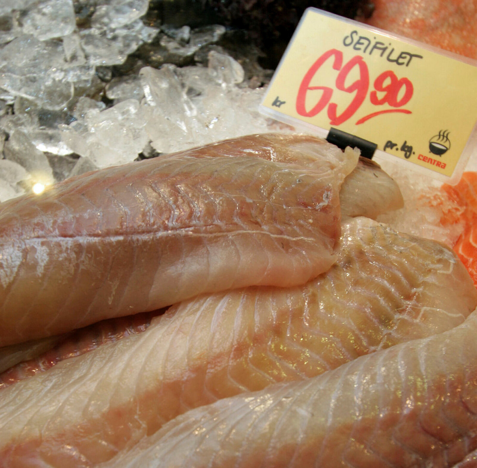 Seifilet i ferskdisken på butikk, slik mange er pleier å se fisken. Seifilet i ferskdisken på butikk, slik mange er pleier å se fisken.