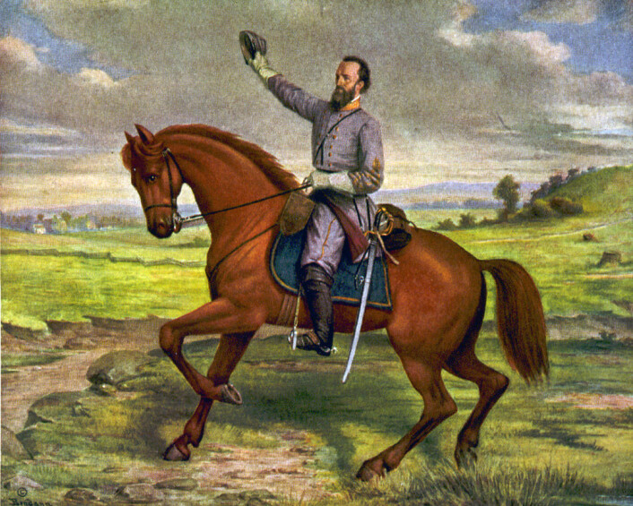Maleri av Thomas Stonewall Jackson på sin hest, Little Sorell. (Foto: (Illustrasjon: David Bendann / wikimedia commons)) Maleri av Thomas Stonewall Jackson på sin hest, Little Sorell. (Foto: (Illustrasjon: David Bendann / wikimedia commons))