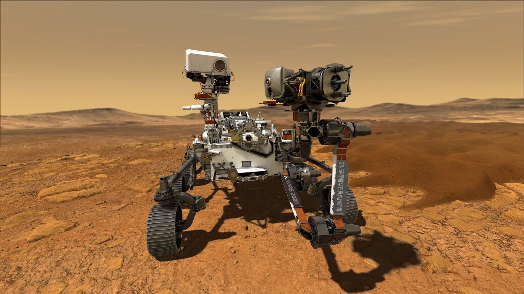 En grafikk av den nye Mars-roboten Perseverance En grafikk av den nye Mars-roboten Perseverance