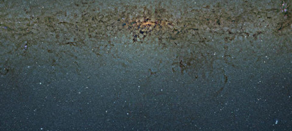 Melkeveien. (Illustrasjon: ESO/VVV Consortium/Ignacio Toledo/Martin Kornmesser)