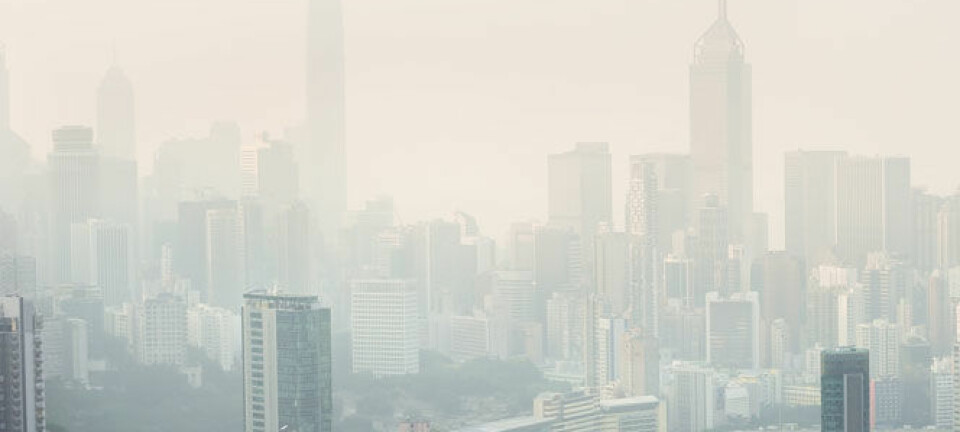 Forurensning over Hong Kong. Stripped Pixel/Microstock