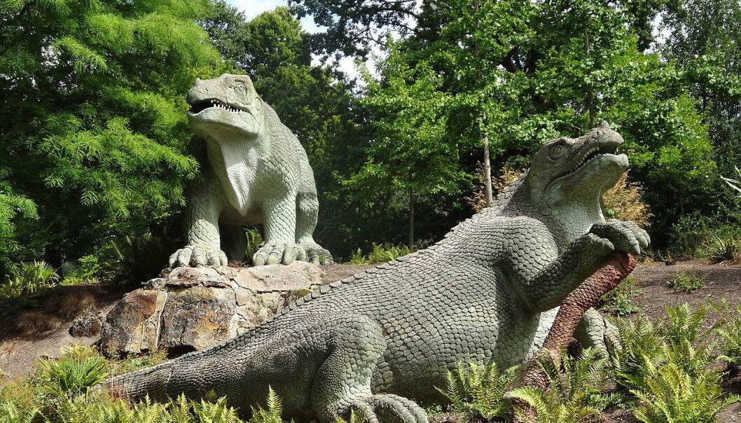 Slik trodde man at Iguanodoner så ut på midten av 1800-tallet. Slik trodde man at Iguanodoner så ut på midten av 1800-tallet.