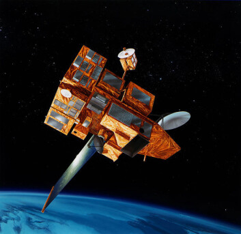 Satellitten ADEOS II ble ødelagt etter at den ble truffet av en solstorm i 2003 (Foto: NASA) Satellitten ADEOS II ble ødelagt etter at den ble truffet av en solstorm i 2003 (Foto: NASA)