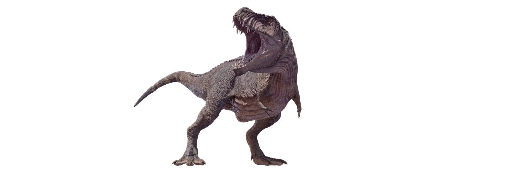 Tyrannosaurus rex slik den gjerne fremstilles i dag. Tyrannosaurus rex slik den gjerne fremstilles i dag.