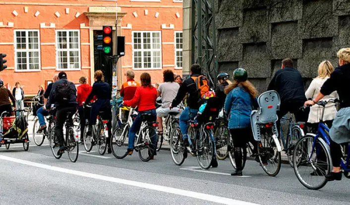 I København skjer rundt 40 prosent av all transport på sykkel. (Foto: Mikael Colville-Andersen, Wikimedia Commons)