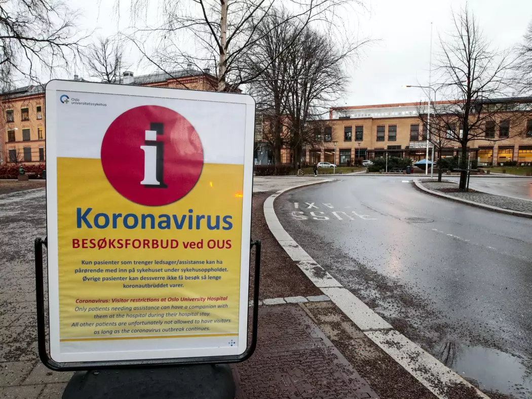 Oslo universitetssykehus, Ullevål sykehus, Koronavirus hindrer folk å besøke pasienter, og har innført besøksforbud ved OUS.