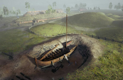 The viking ship at Gjellestad comes to life online