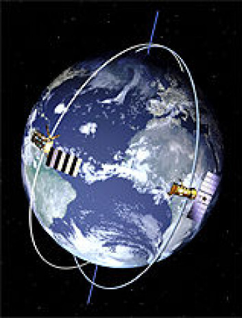 "Satellitter i polare baner kan over noe tid gi data fra alle steder på jorda. (NASA/EUMETSAT)" "Satellitter i polare baner kan over noe tid gi data fra alle steder på jorda. (NASA/EUMETSAT)"