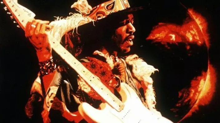 Jimi Hendrix versjon av Star Spangled Banner. (Foto: NRK)