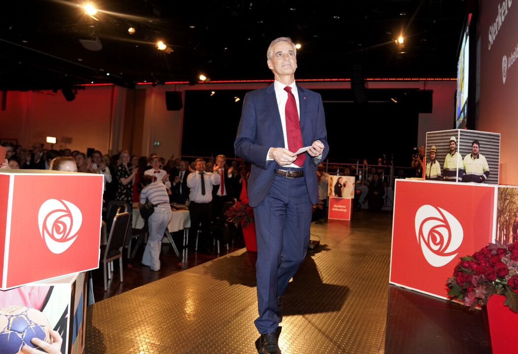 Historisk dårlig resultat for Arbeiderpartiet i 2019. Her er partileder Jonas Gahr Støre på valgvaken i Oslo. Historisk dårlig resultat for Arbeiderpartiet i 2019. Her er partileder Jonas Gahr Støre på valgvaken i Oslo.