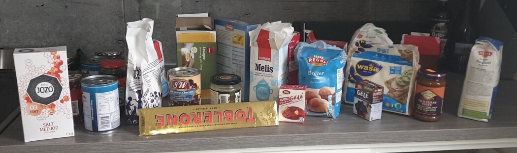 Dette var matvarene som ikke var pakket inn i plast. Dette var matvarene som ikke var pakket inn i plast.