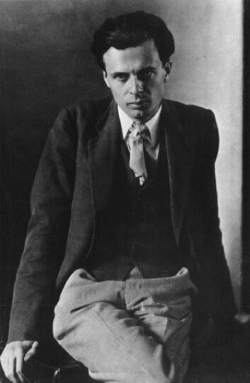 "Aldous Huxley, forfatter som eksperimenterte med meskalin." "Aldous Huxley, forfatter som eksperimenterte med meskalin."