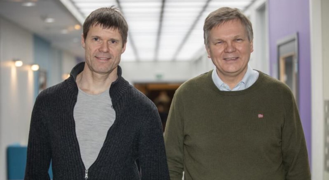 Eirik Årsand (til venstre) og Gunnar Hartvigsen er IT-professorer ved helseteknologistudiet ved UIT Norges arktiske universitet. Eirik Årsand (til venstre) og Gunnar Hartvigsen er IT-professorer ved helseteknologistudiet ved UIT Norges arktiske universitet.
