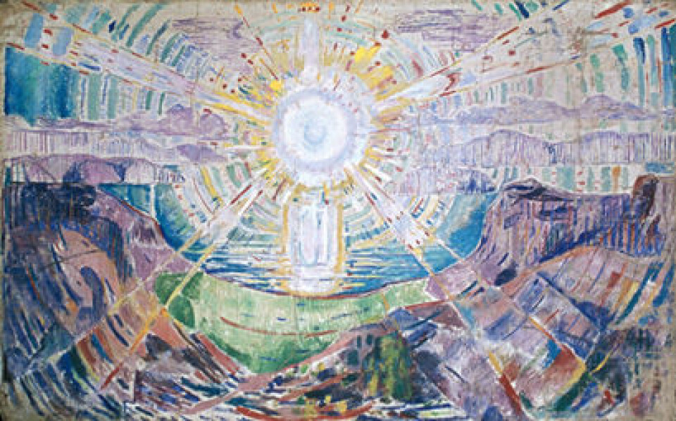 Munch var opptatt av solens livgivende stråler. Foto: Munch-museet / Munch-Ellingsen Gruppen / BONO, Oslo 2014)