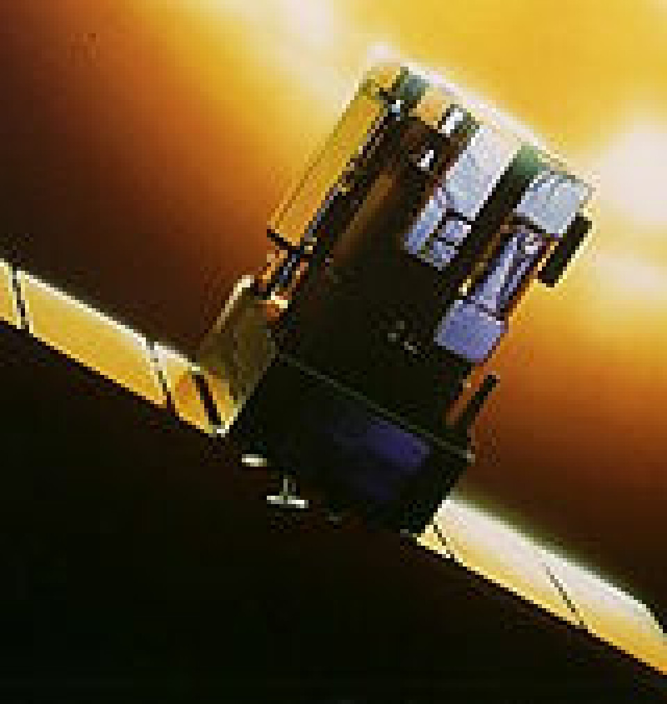 'Satellitter som SOHO (ESA/NASA) er nødvendige for å følge utviklingen på sola. (Ill: ESA)'