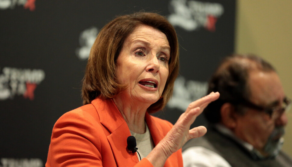 Jennifer Bailey thinks House Majority Leader Nancy Pelosi managed to get some climate friendly measures into the recent US government coronavirus bailout package. The photo shows Pelosi, then minority leader, speaking with attendees at a Trump Tax Town Hall hosted by Tax March at Events on Jackson in Phoenix, Arizona in 2018.
