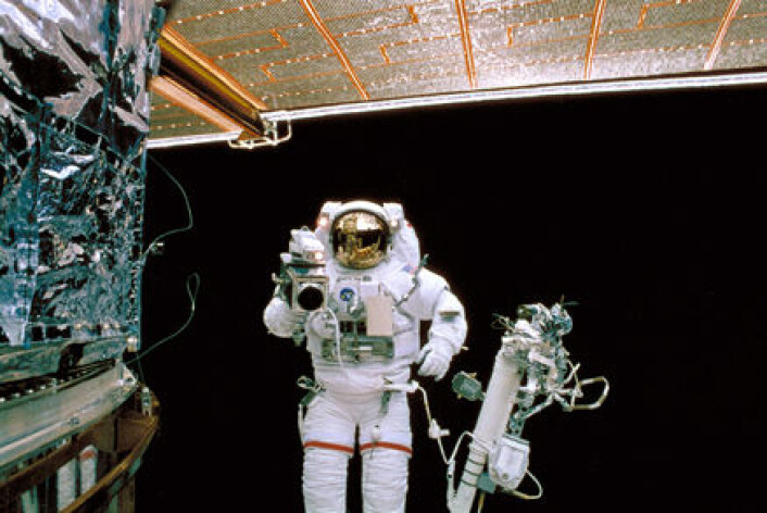 "Astronauter må trene hver dag, men det er ikke nok. (Foto: NASA)" "Astronauter må trene hver dag, men det er ikke nok. (Foto: NASA)"