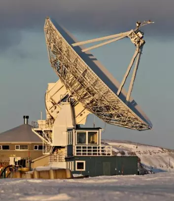 Statens kartverks geodetiske observatorium, Svalbard. (Foto: Bjørn-Owe Holmberg)